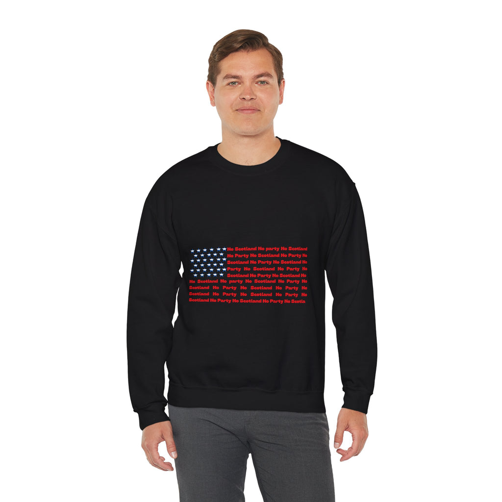 Scottish Football Saltires American Flag Crewneck Sweatshirt — Song Lyric Design