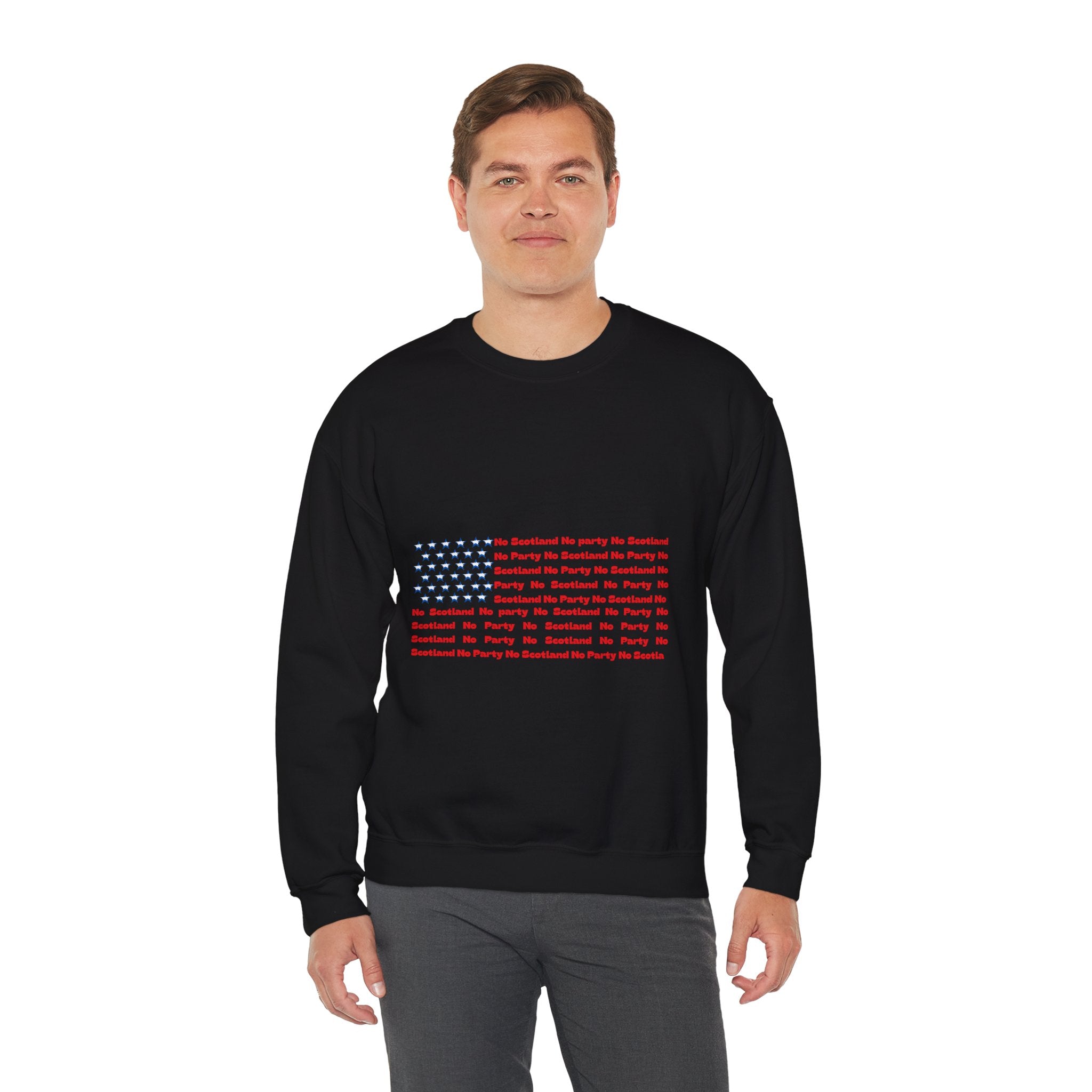 Scottish Football Saltires American Flag Crewneck Sweatshirt — Song Lyric Design