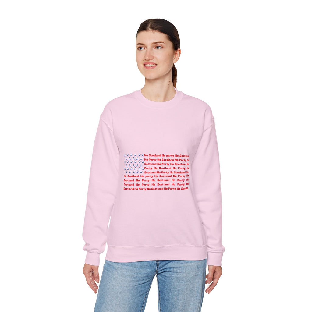 Scottish Football Saltires American Flag Crewneck Sweatshirt — Song Lyric Design