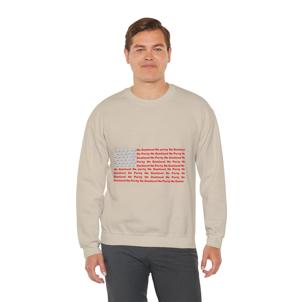 Scottish Football Saltires American Flag Crewneck Sweatshirt — Song Lyric Design