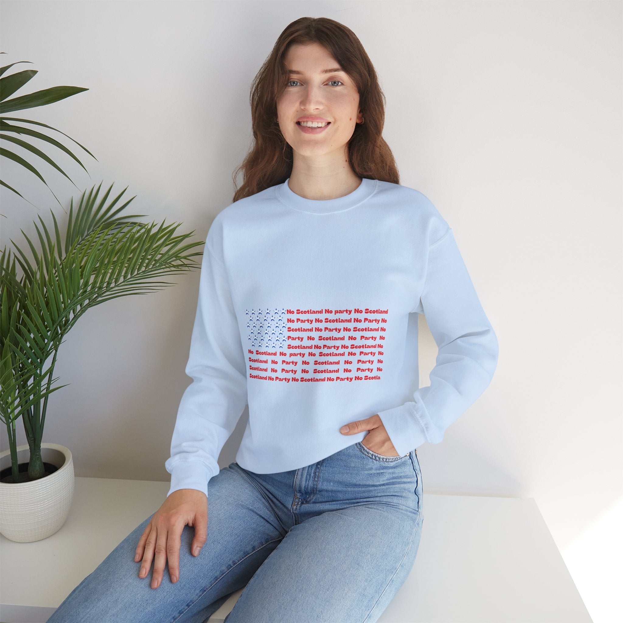 Scottish Football Saltires American Flag Crewneck Sweatshirt — Song Lyric Design