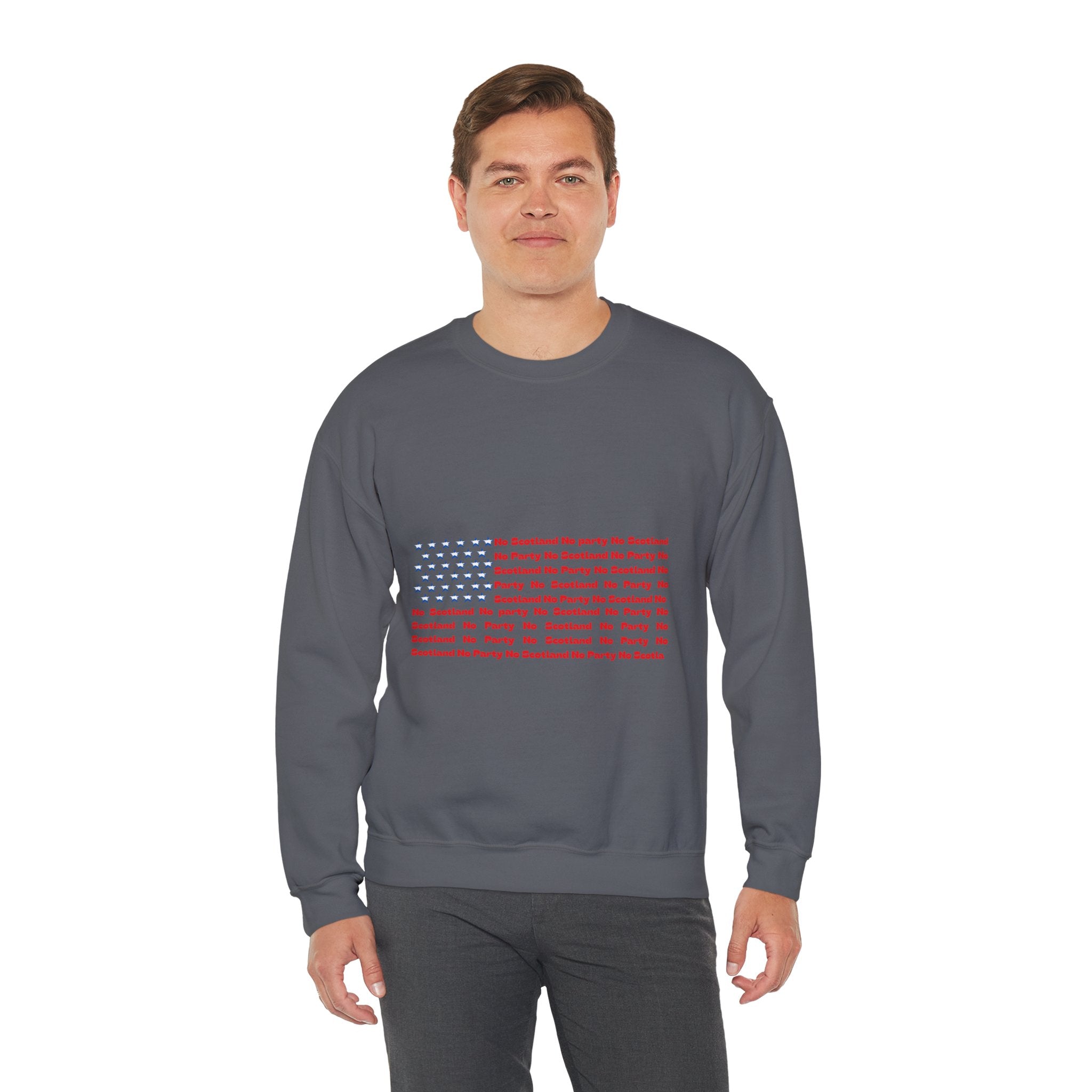 Scottish Football Saltires American Flag Crewneck Sweatshirt — Song Lyric Design