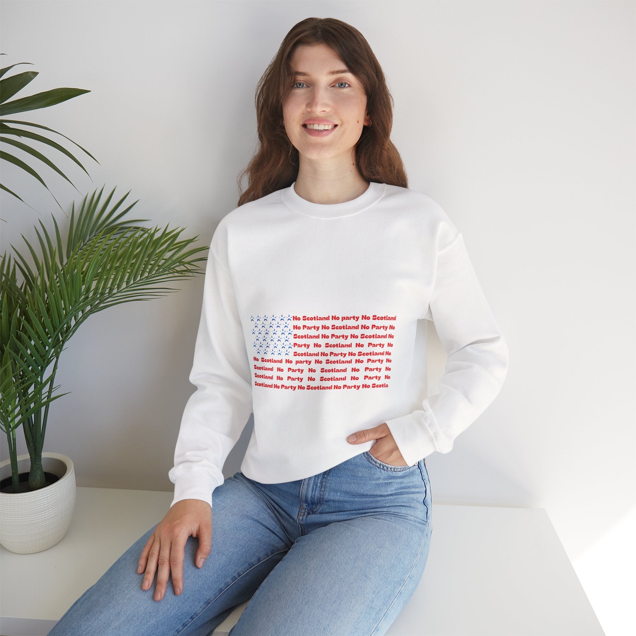 Scottish Football Saltires American Flag Crewneck Sweatshirt — Song Lyric Design