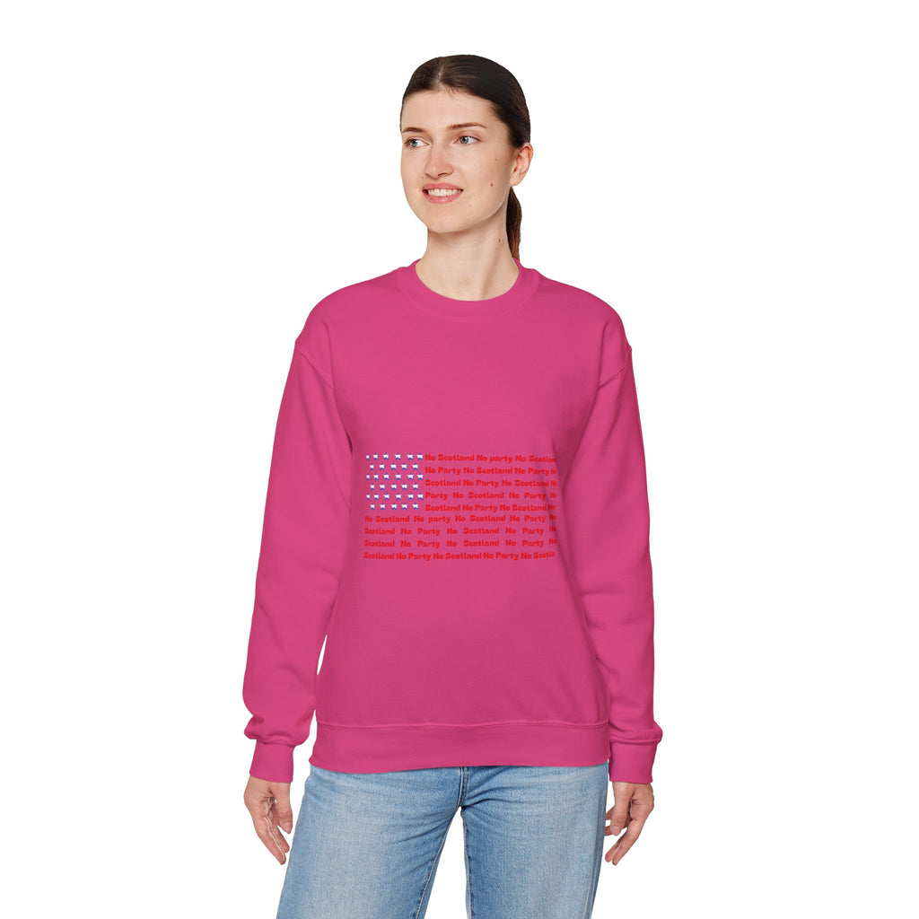 Scottish Football Saltires American Flag Crewneck Sweatshirt — Song Lyric Design