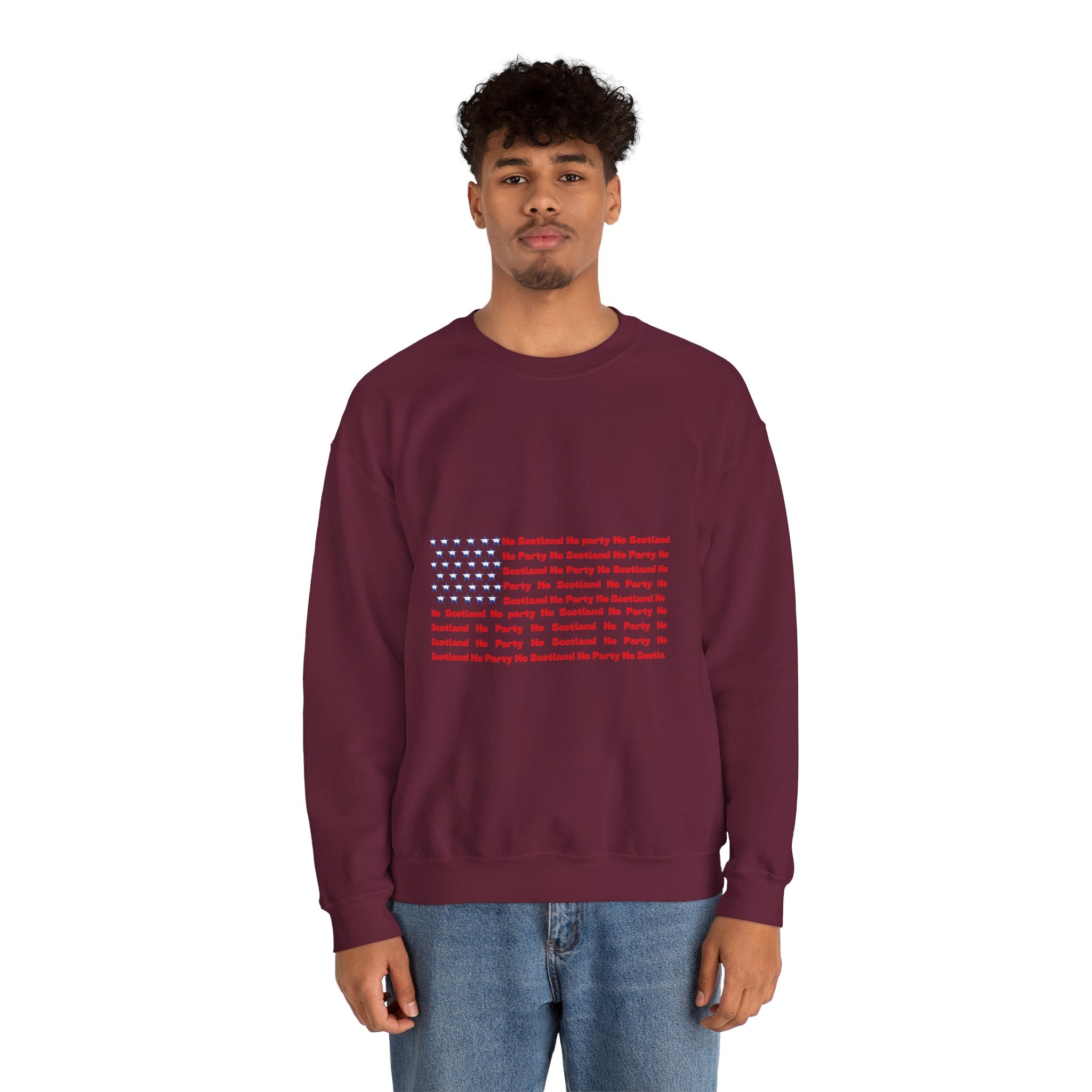 Scottish Football Saltires American Flag Crewneck Sweatshirt — Song Lyric Design