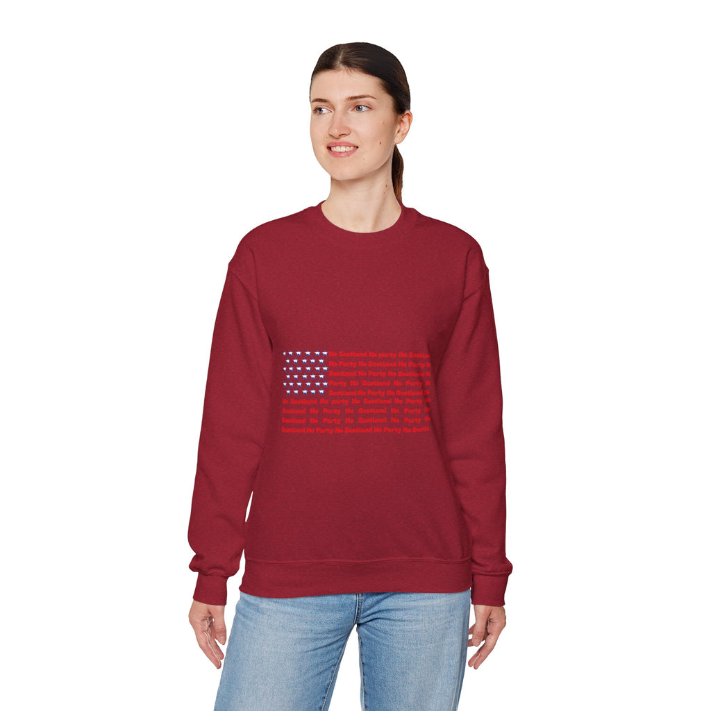 Scottish Football Saltires American Flag Crewneck Sweatshirt — Song Lyric Design