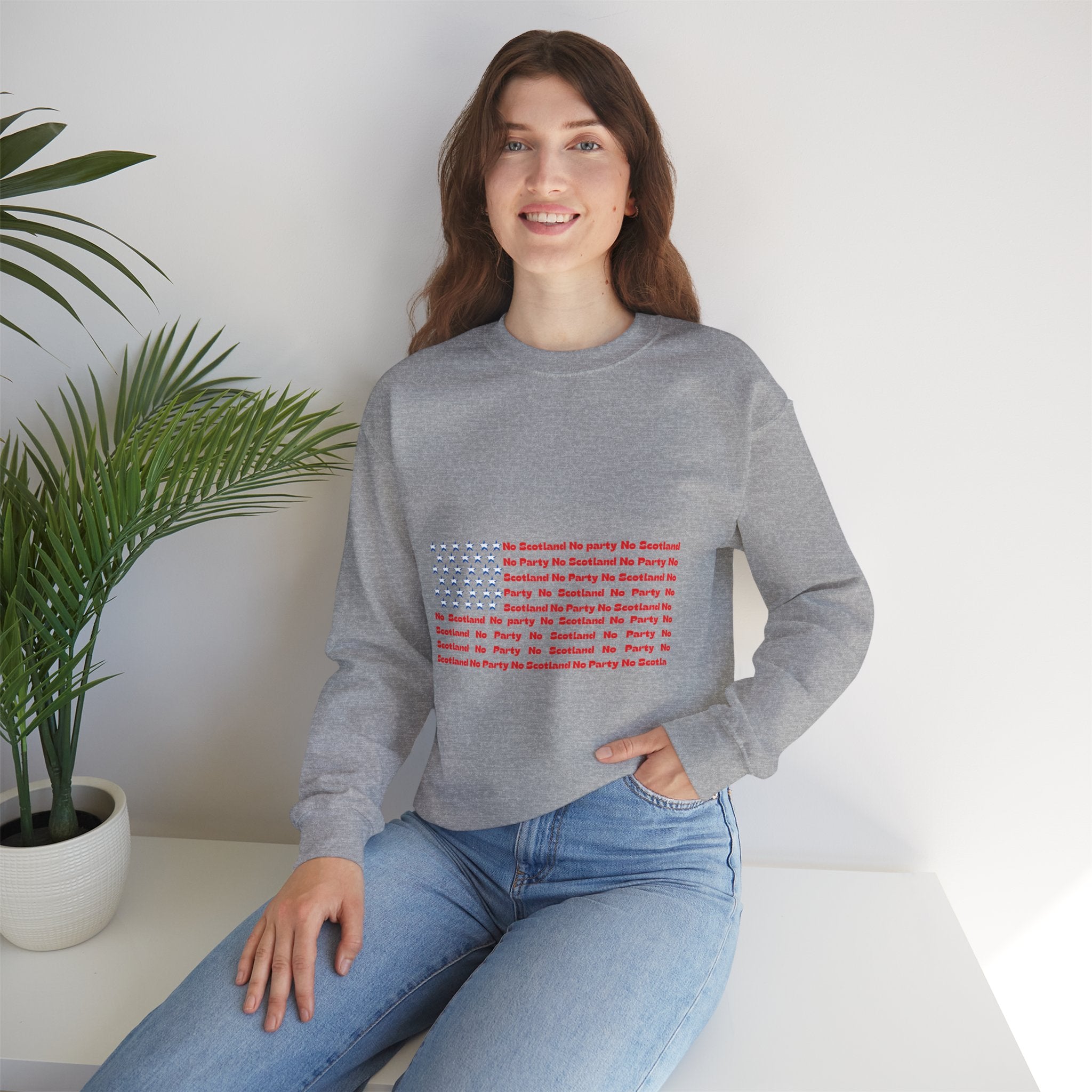 Scottish Football Saltires American Flag Crewneck Sweatshirt — Song Lyric Design
