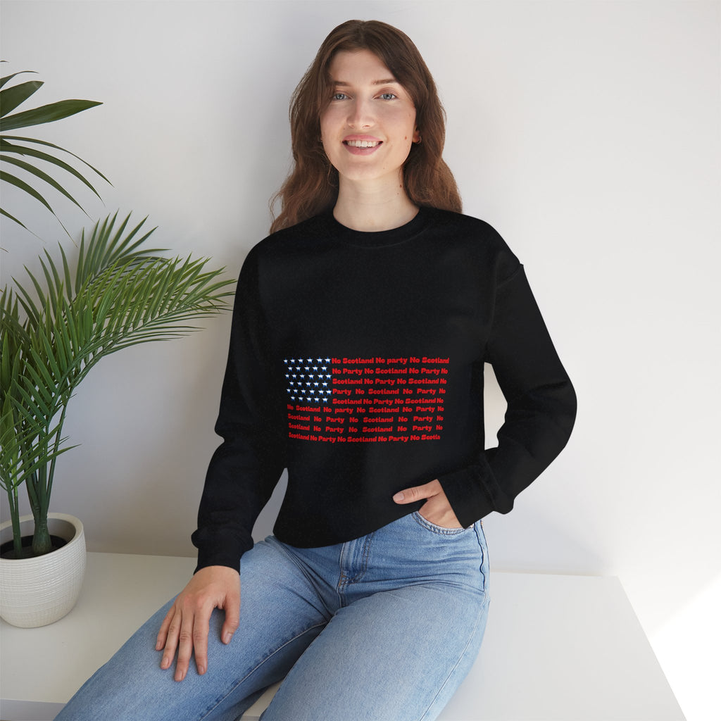 Scottish Football Saltires American Flag Crewneck Sweatshirt — Song Lyric Design