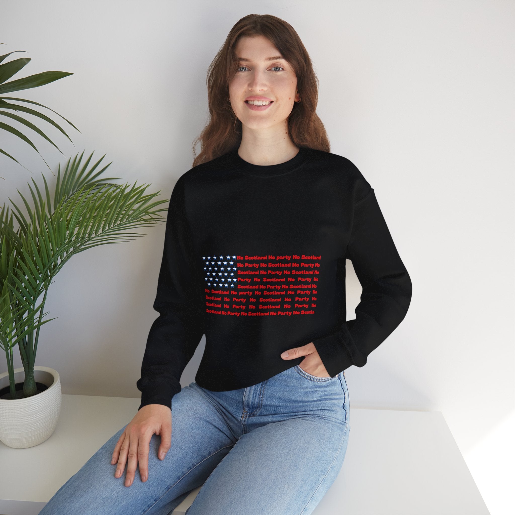Scottish Football Saltires American Flag Crewneck Sweatshirt — Song Lyric Design