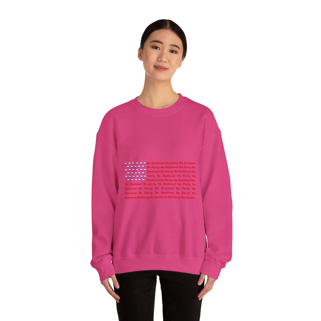 Scottish Football Saltires American Flag Crewneck Sweatshirt — Song Lyric Design
