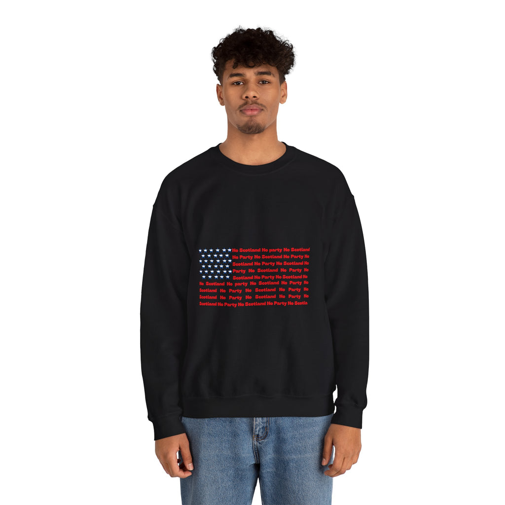 Scottish Football Saltires American Flag Crewneck Sweatshirt — Song Lyric Design