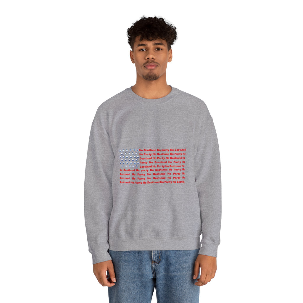 Scottish Football Saltires American Flag Crewneck Sweatshirt — Song Lyric Design