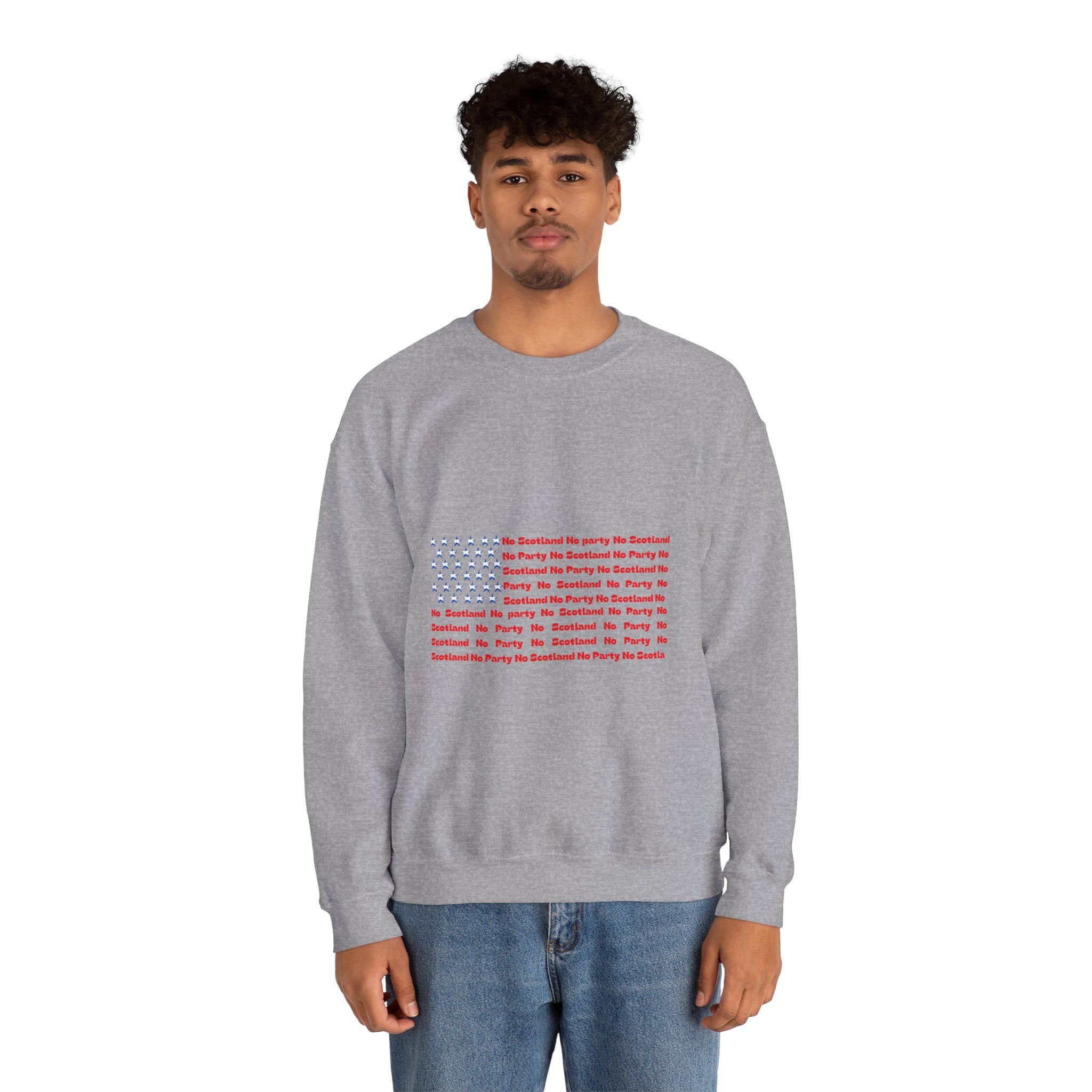 Scottish Football Saltires American Flag Crewneck Sweatshirt — Song Lyric Design