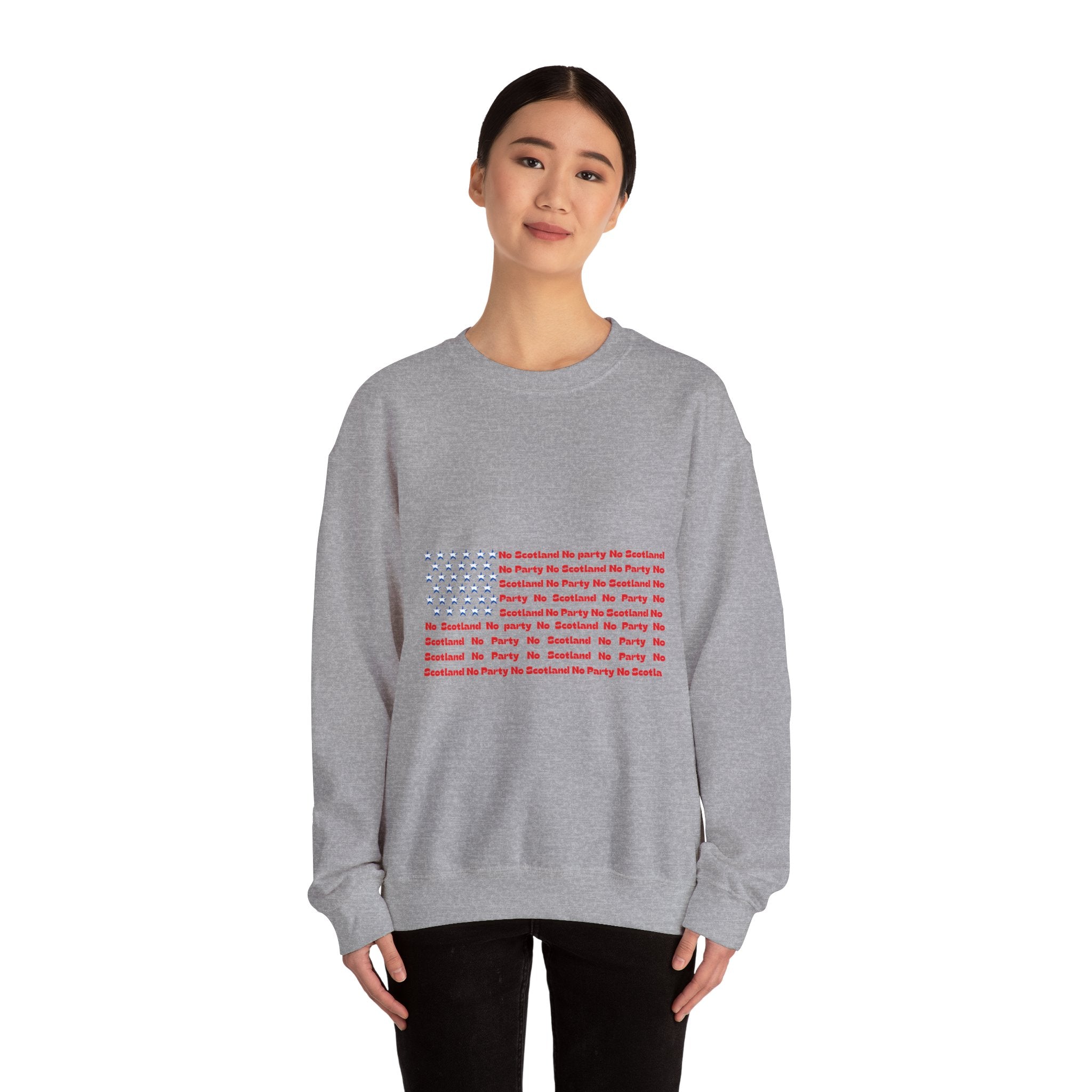 Scottish Football Saltires American Flag Crewneck Sweatshirt — Song Lyric Design