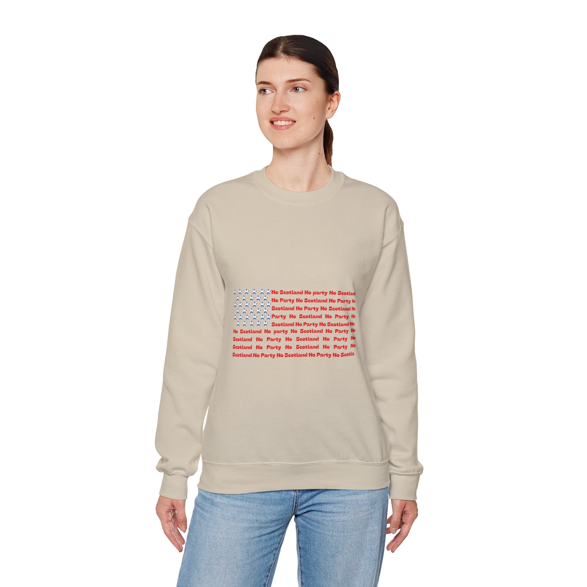 Scottish Football Saltires American Flag Crewneck Sweatshirt — Song Lyric Design