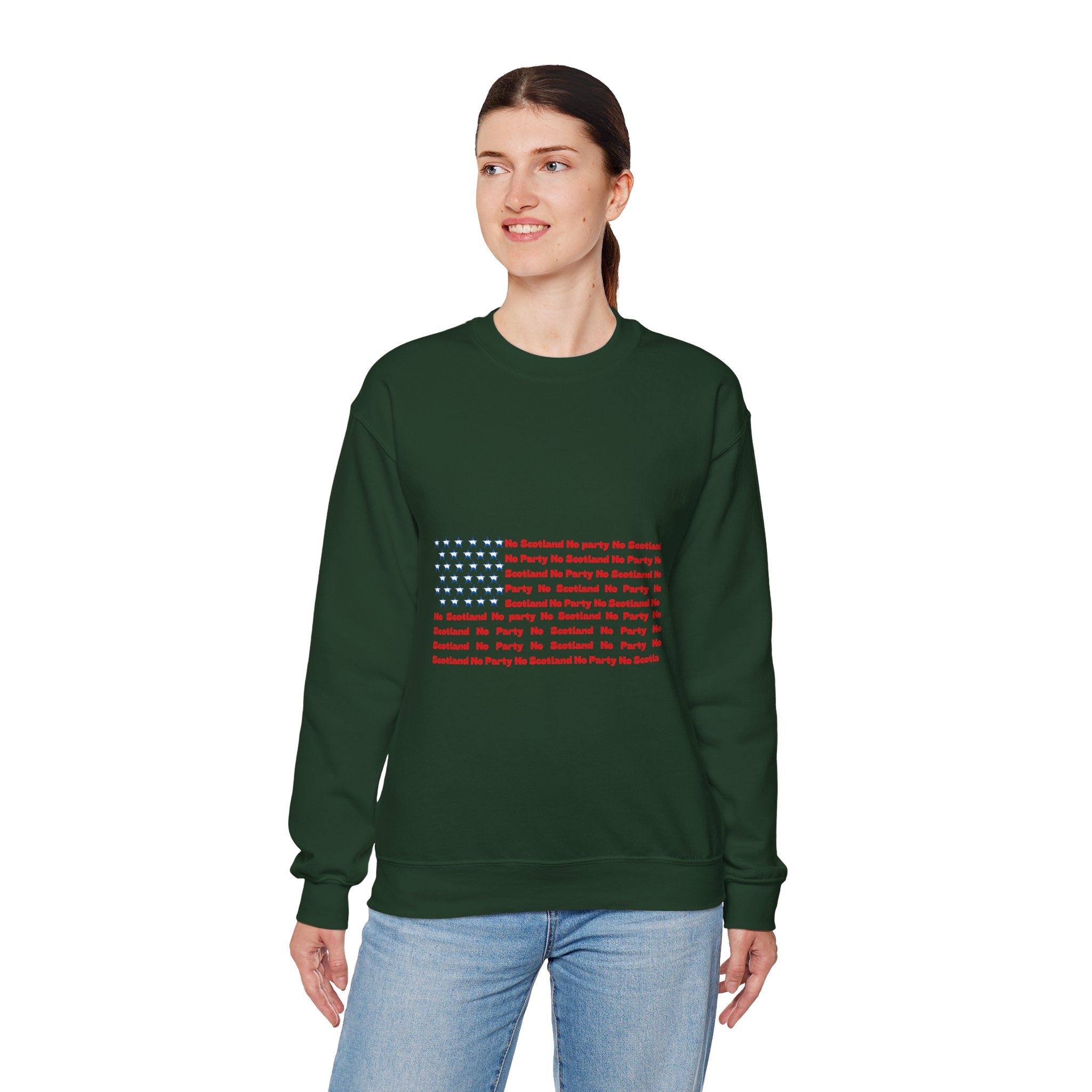 Scottish Football Saltires American Flag Crewneck Sweatshirt — Song Lyric Design