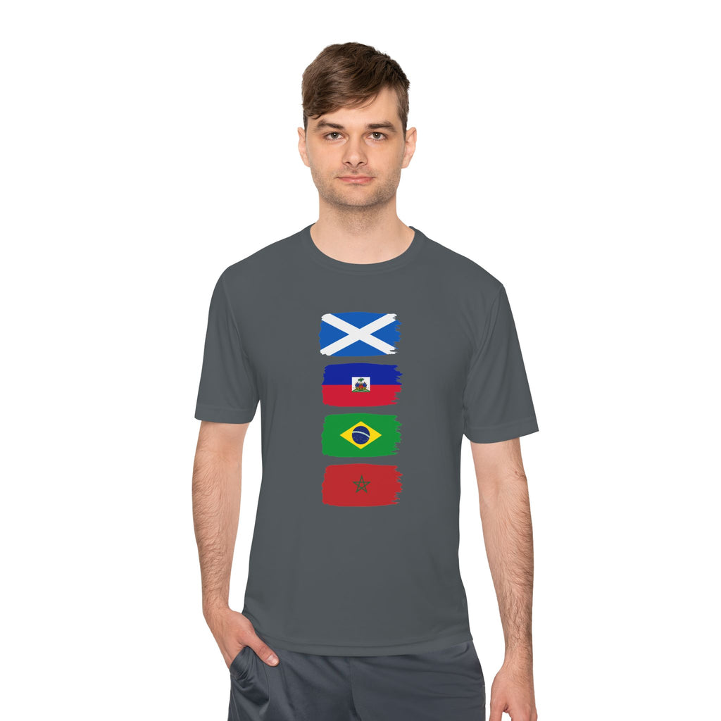 Scotland World Cup Group Flags Tee — Four Nations Soccer T‑Shirt
