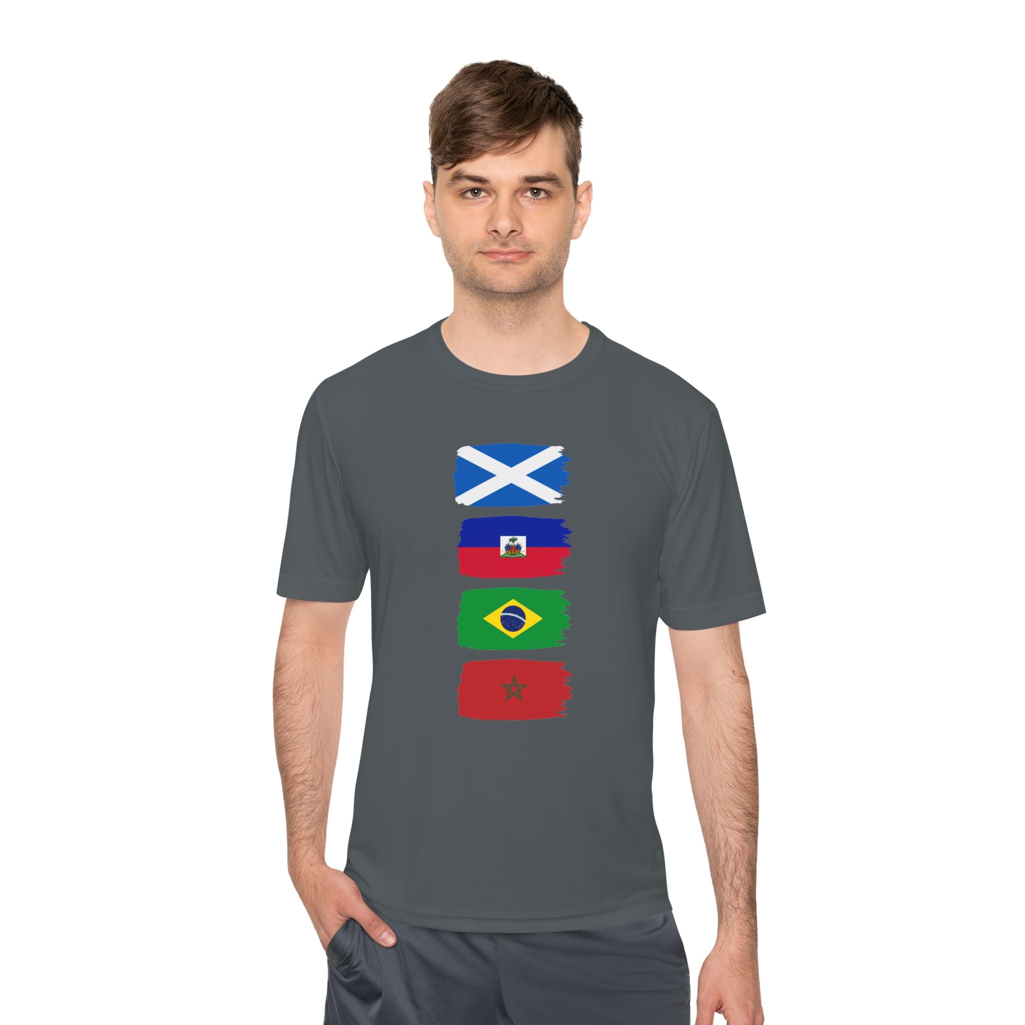 Scotland World Cup Group Flags Tee — Four Nations Soccer T‑Shirt