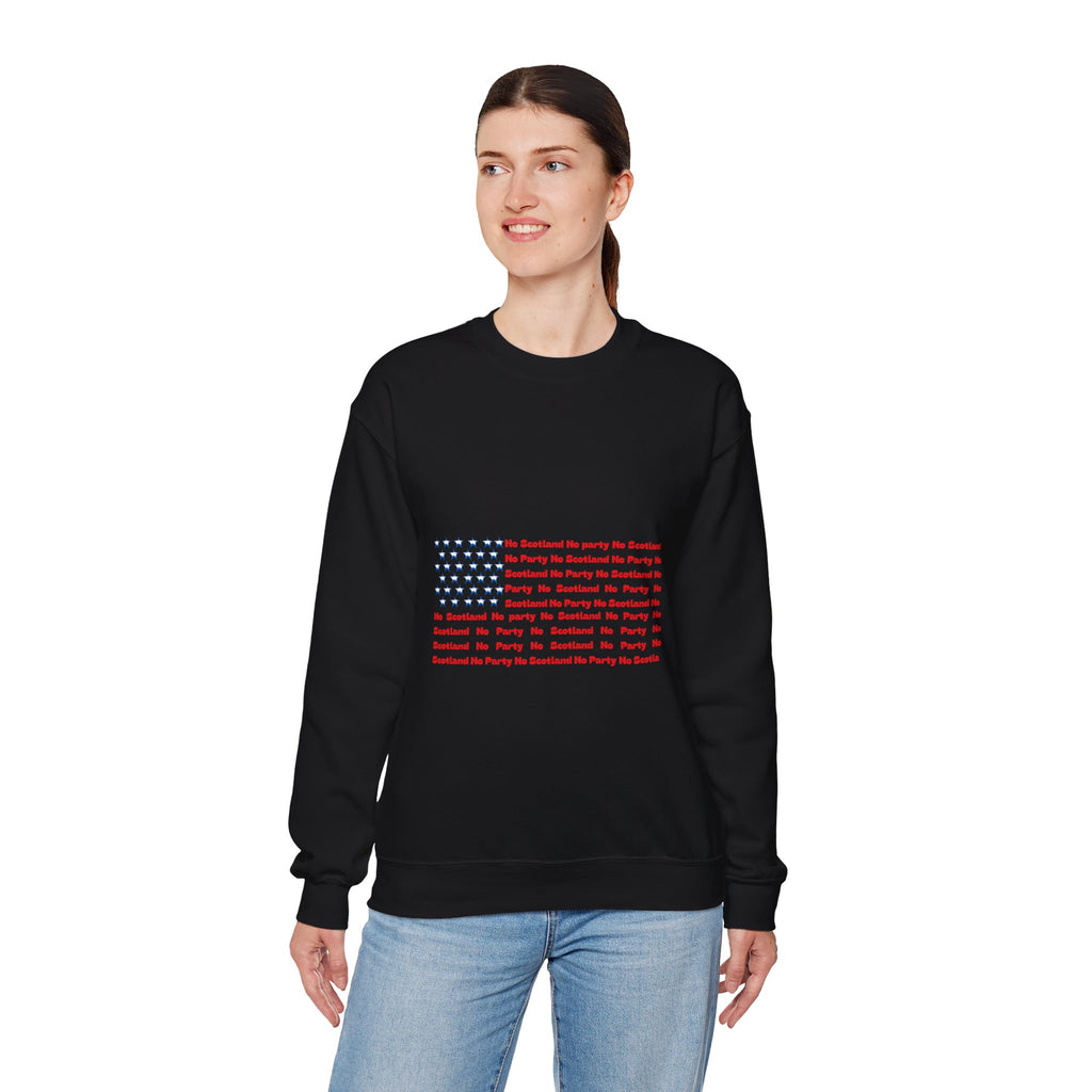 Scottish Football Saltires American Flag Crewneck Sweatshirt — Song Lyric Design