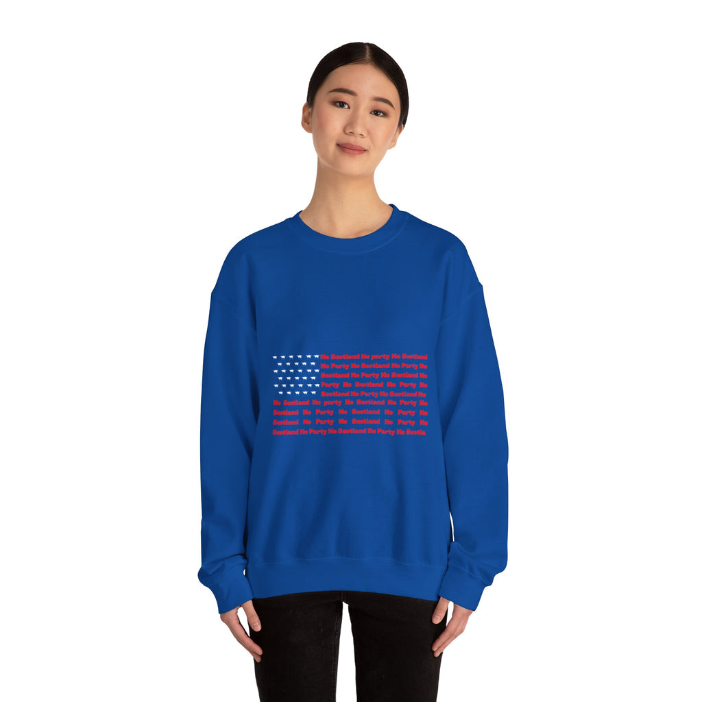 Scottish Football Saltires American Flag Crewneck Sweatshirt — Song Lyric Design