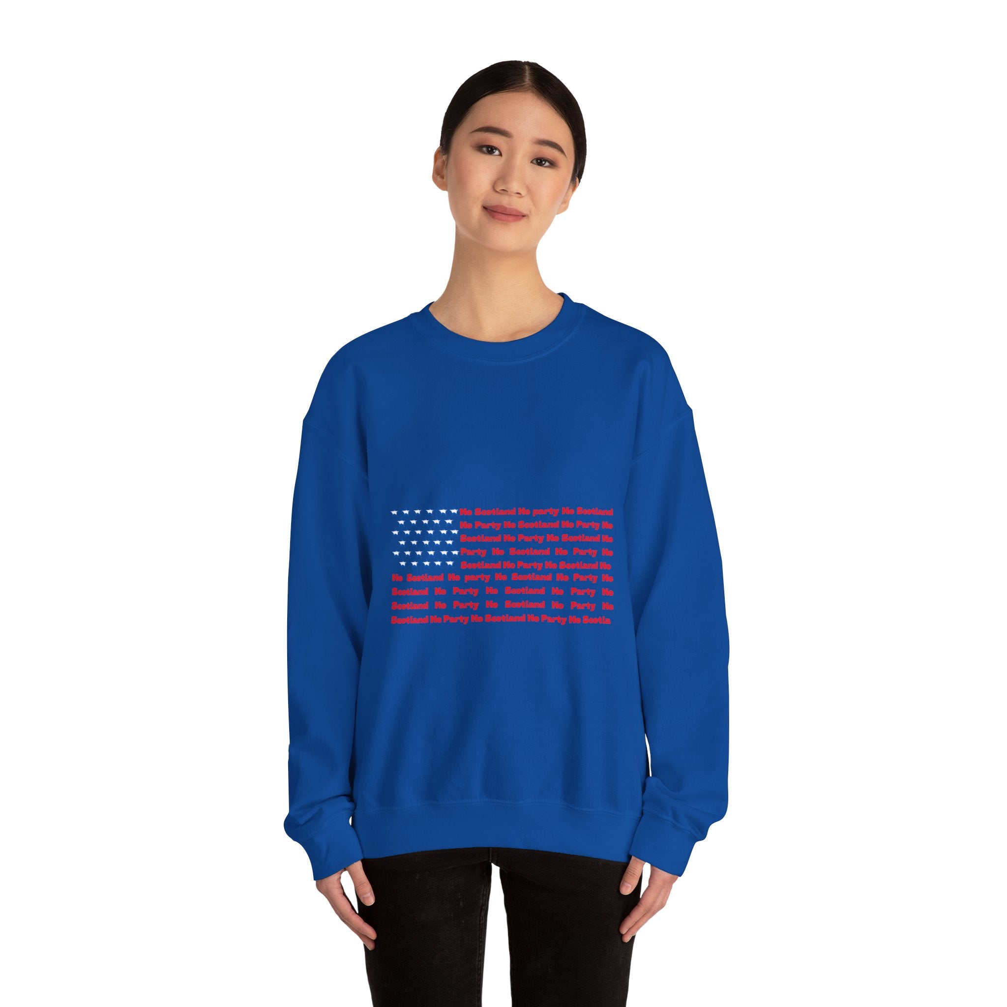 Scottish Football Saltires American Flag Crewneck Sweatshirt — Song Lyric Design