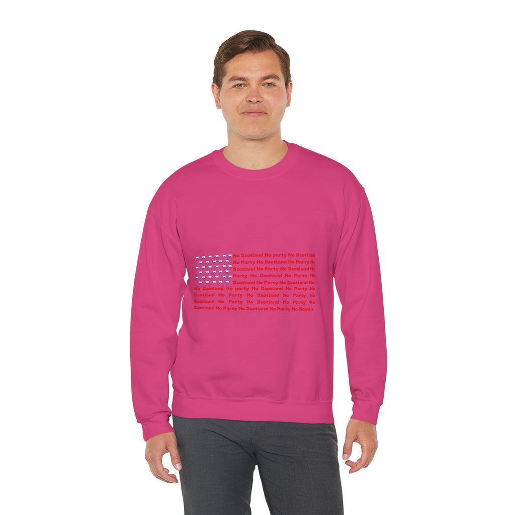Scottish Football Saltires American Flag Crewneck Sweatshirt — Song Lyric Design
