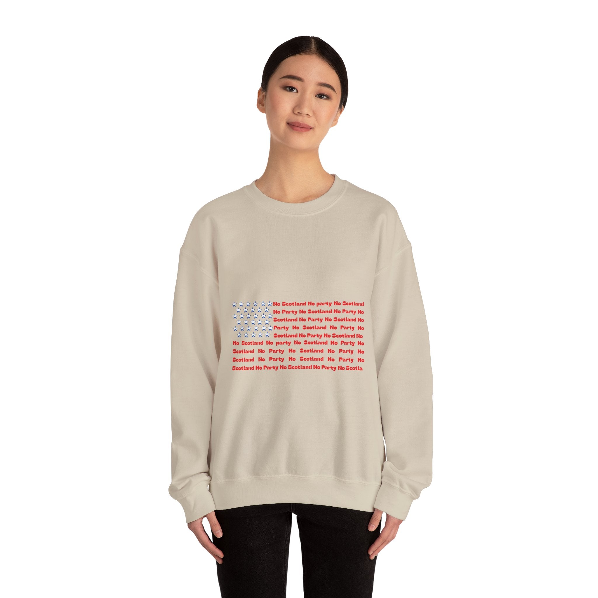 Scottish Football Saltires American Flag Crewneck Sweatshirt — Song Lyric Design