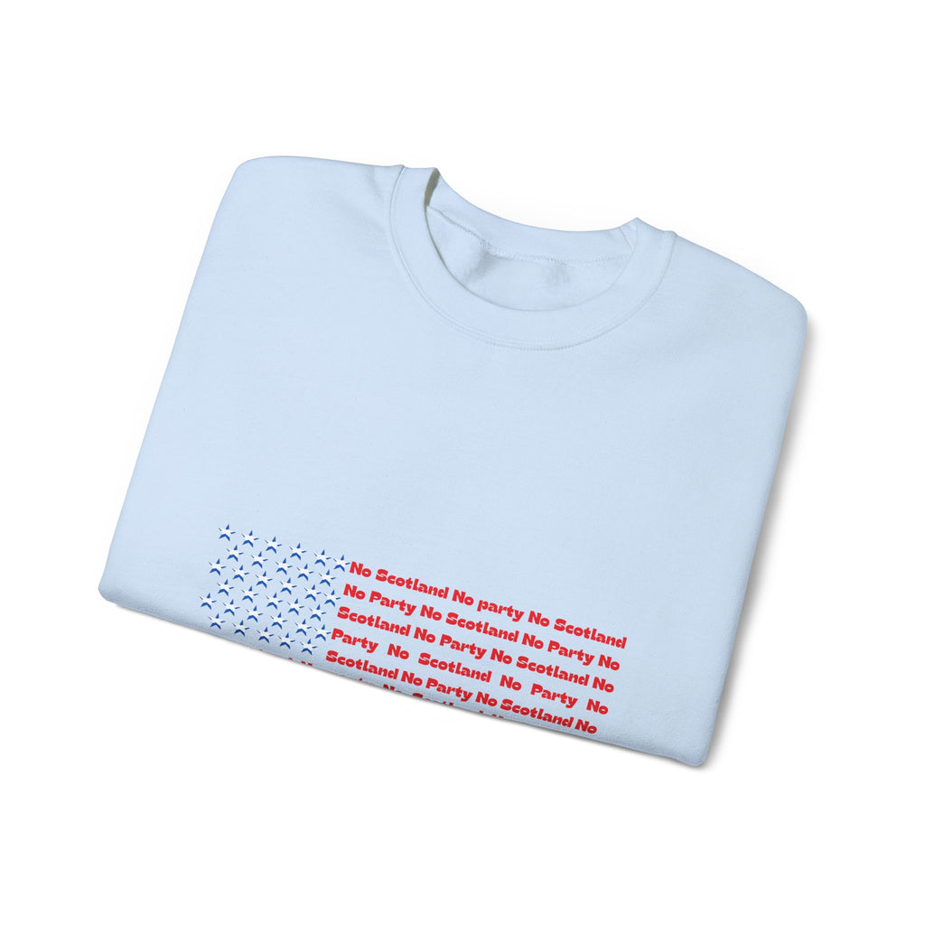 Scottish Football Saltires American Flag Crewneck Sweatshirt — Song Lyric Design