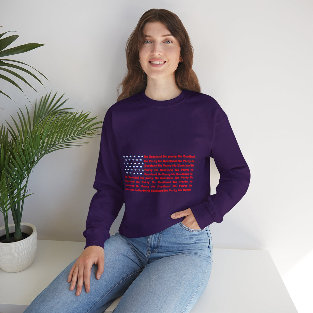 Scottish Football Saltires American Flag Crewneck Sweatshirt — Song Lyric Design