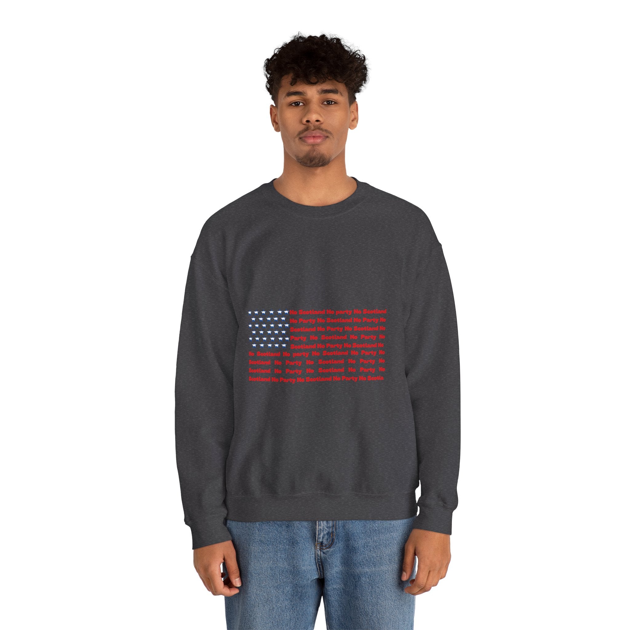 Scottish Football Saltires American Flag Crewneck Sweatshirt — Song Lyric Design