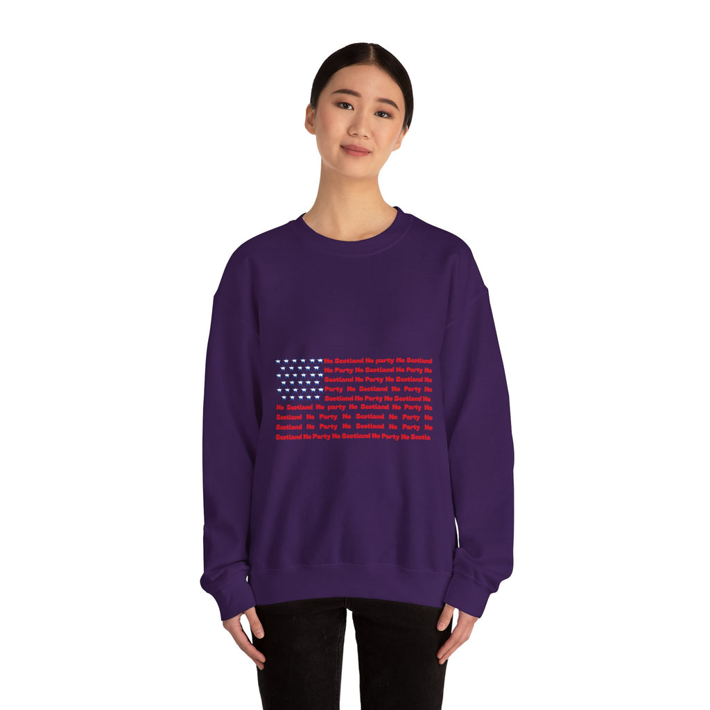Scottish Football Saltires American Flag Crewneck Sweatshirt — Song Lyric Design