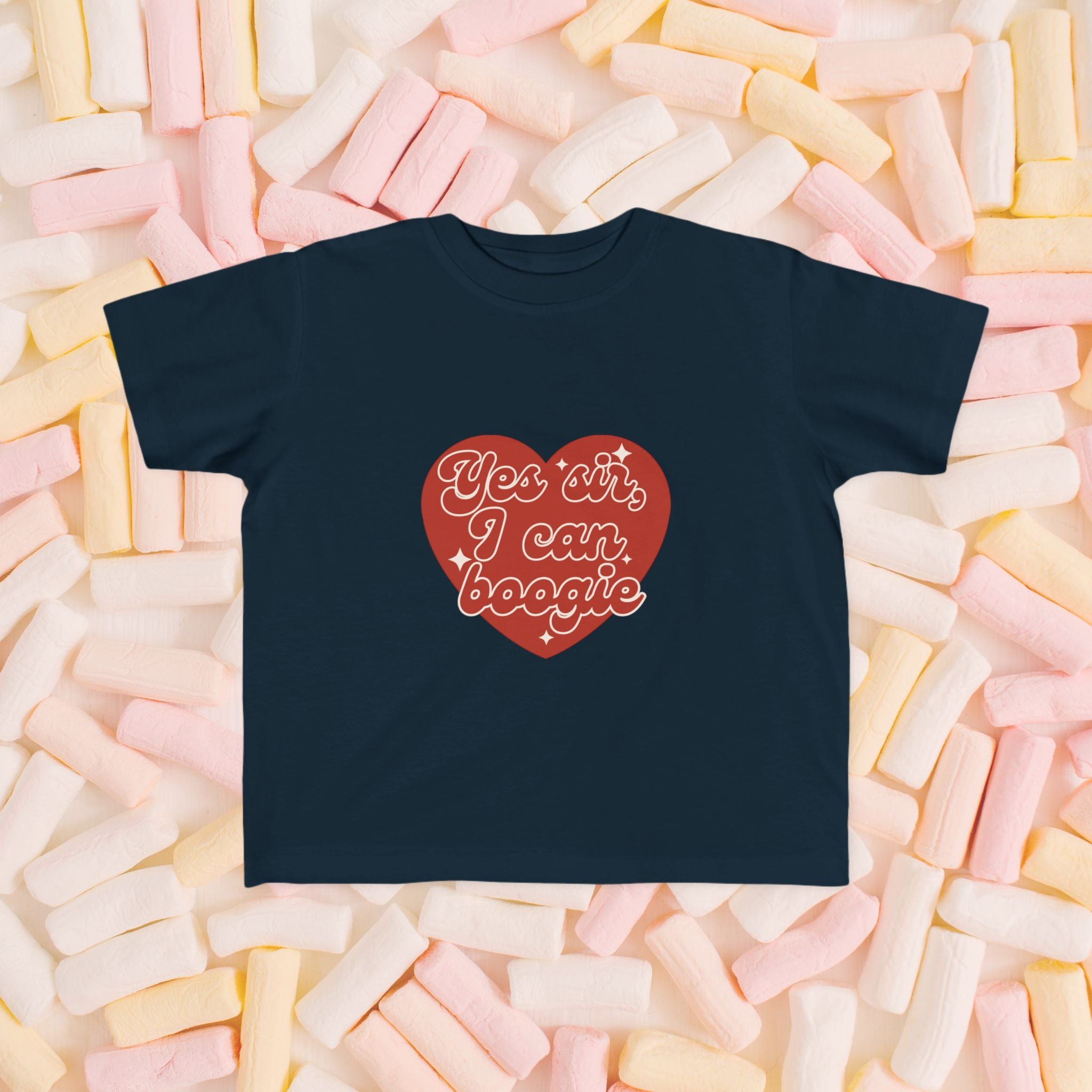 Kids T-Shirt — Funky Scottish Football Song in Red Heart