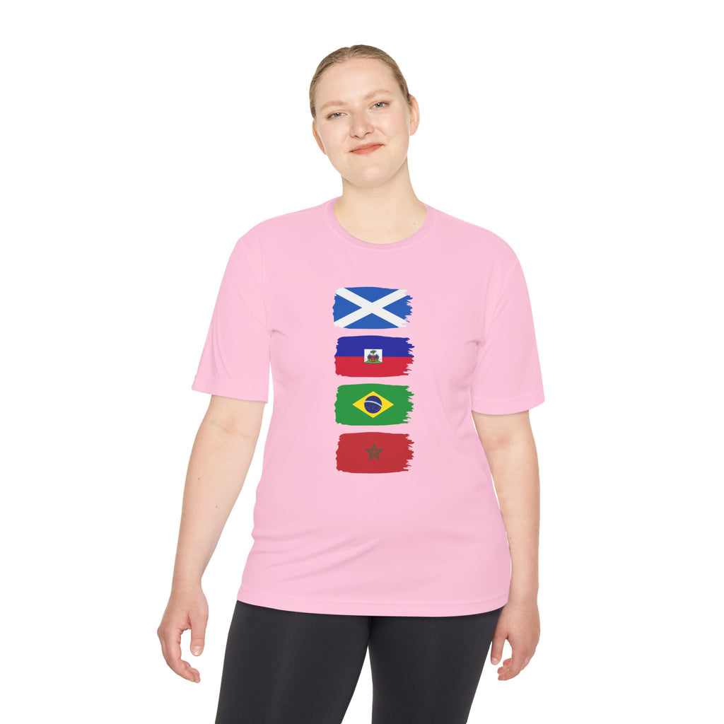 Scotland World Cup Group Flags Tee — Four Nations Soccer T‑Shirt