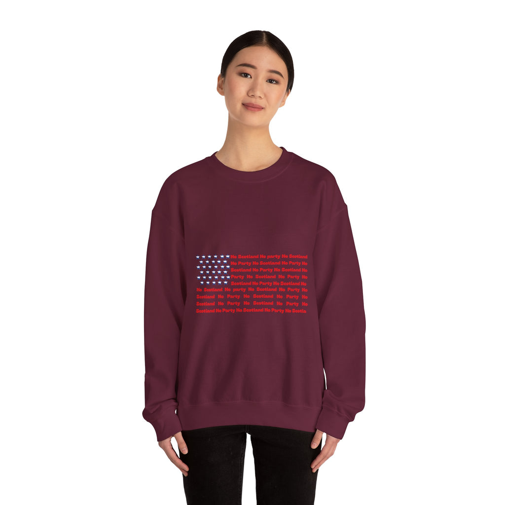 Scottish Football Saltires American Flag Crewneck Sweatshirt — Song Lyric Design