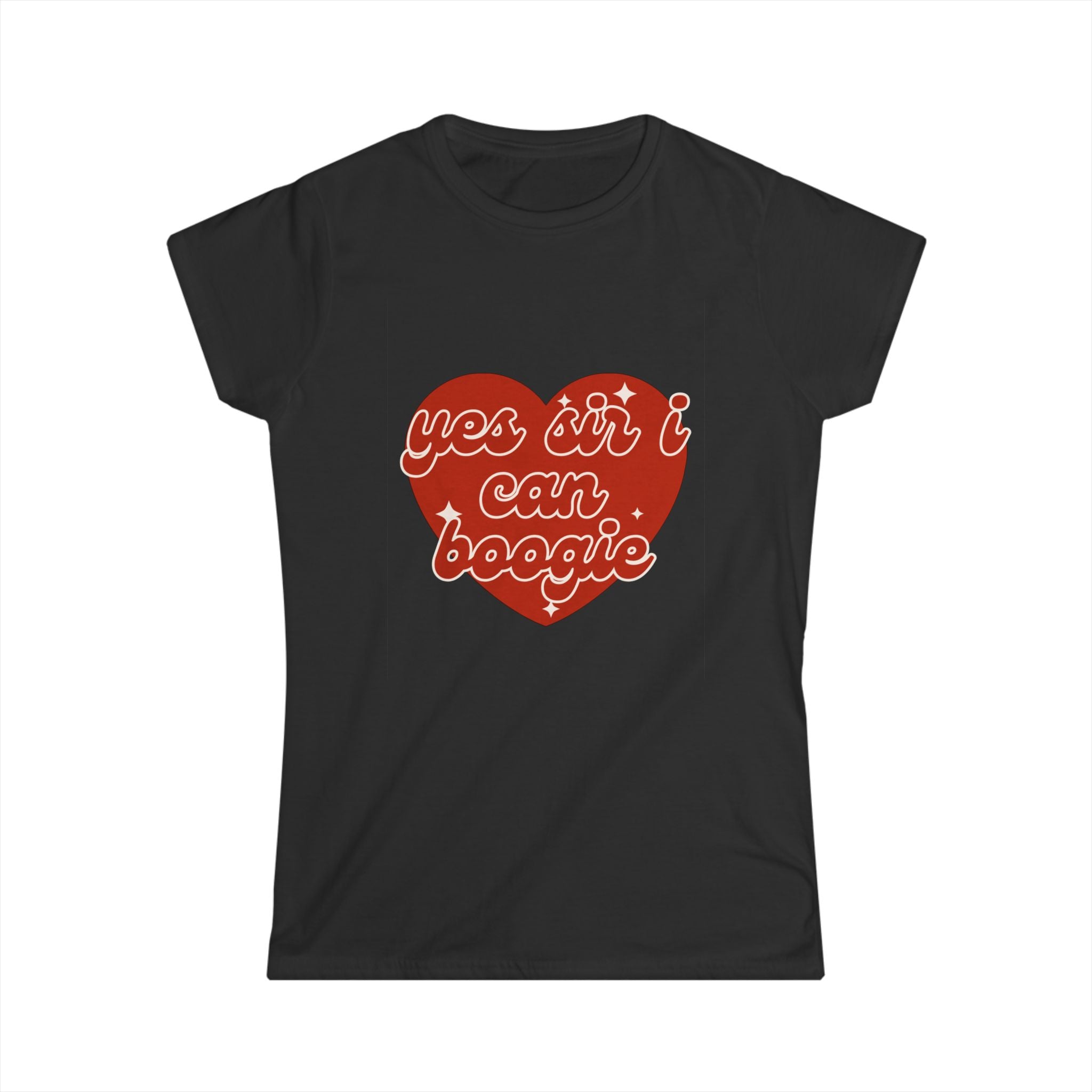 Scottish Football Song Lyrics Heart Tee | Disco Font Red Heart