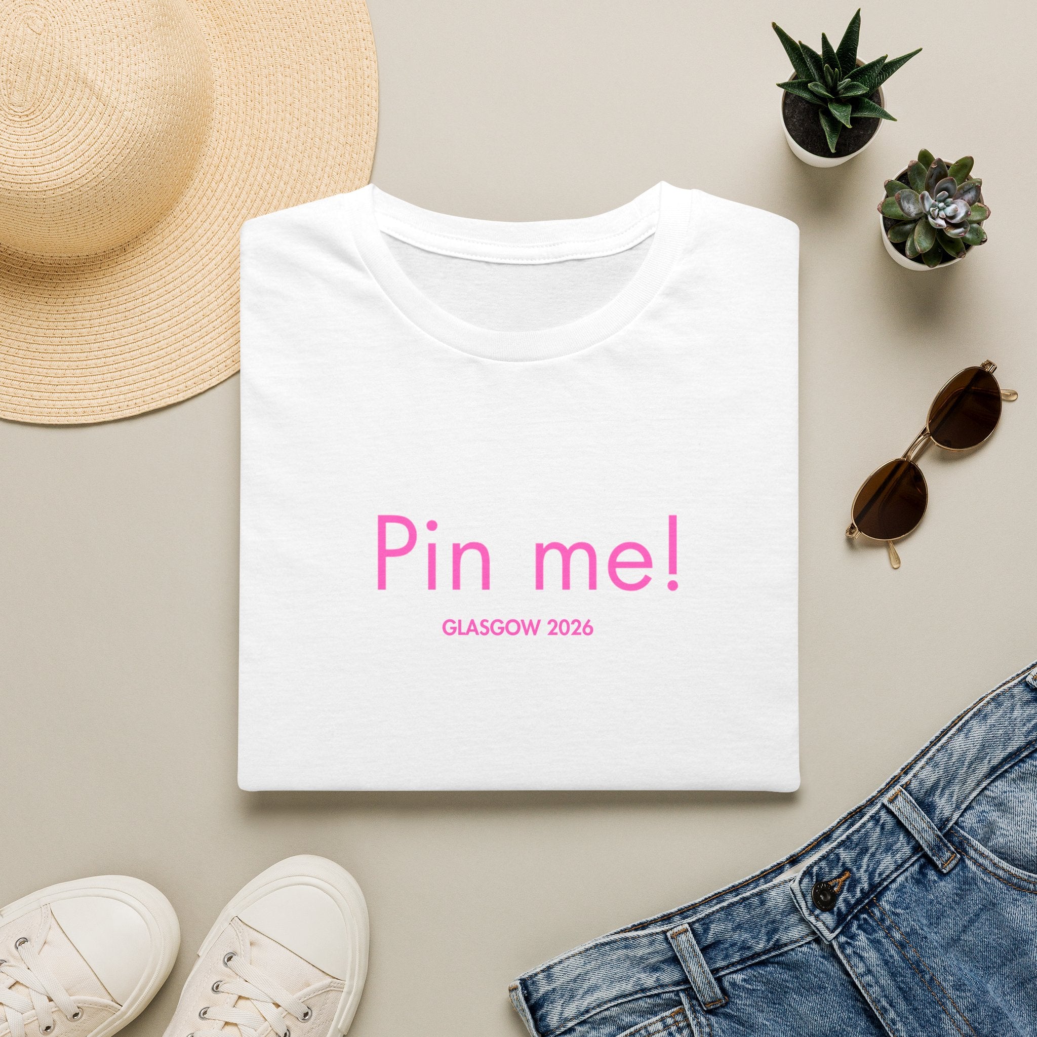 Pin Me! Glasgow 2026 T-Shirt — Collector’s Pin Flag Tee