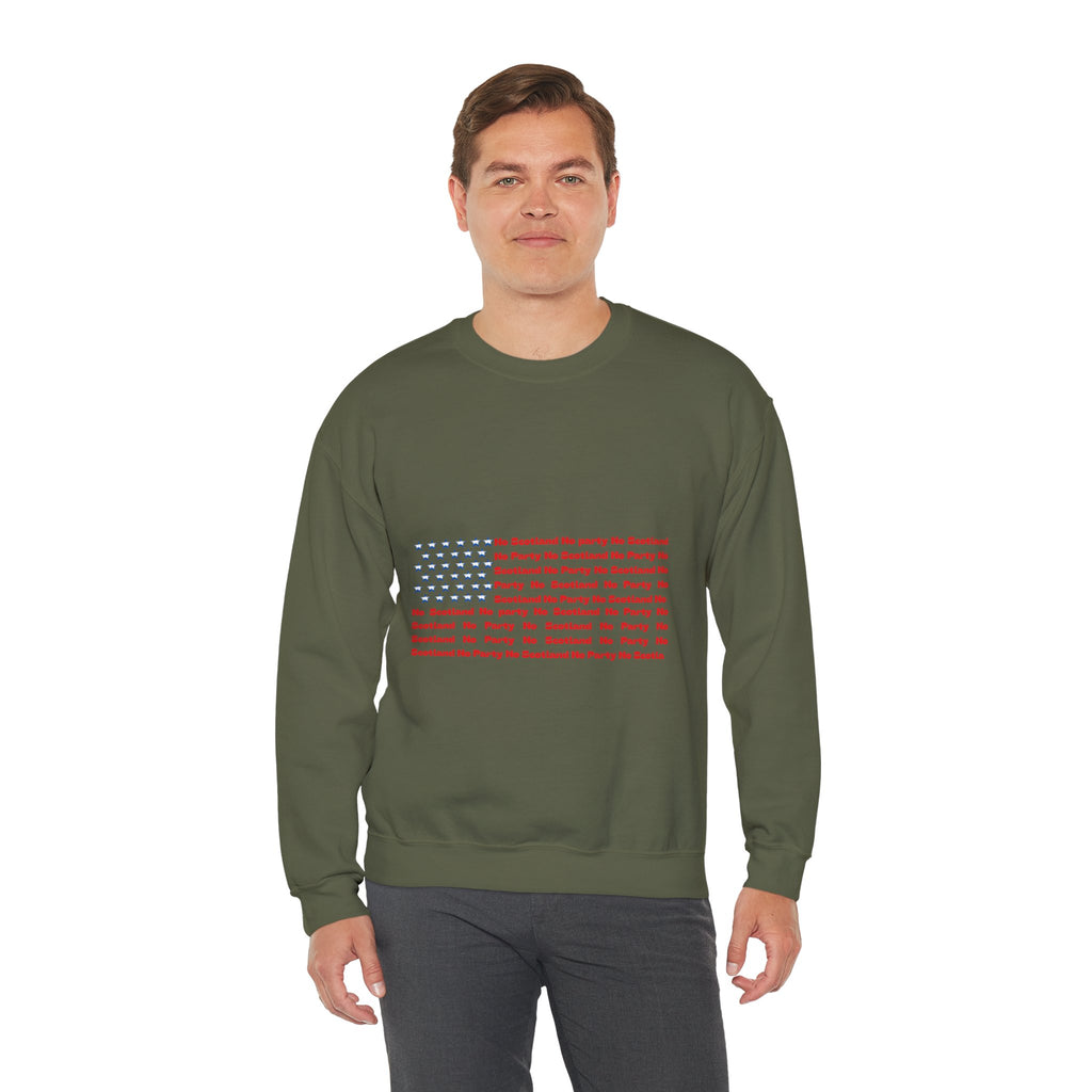 Scottish Football Saltires American Flag Crewneck Sweatshirt — Song Lyric Design