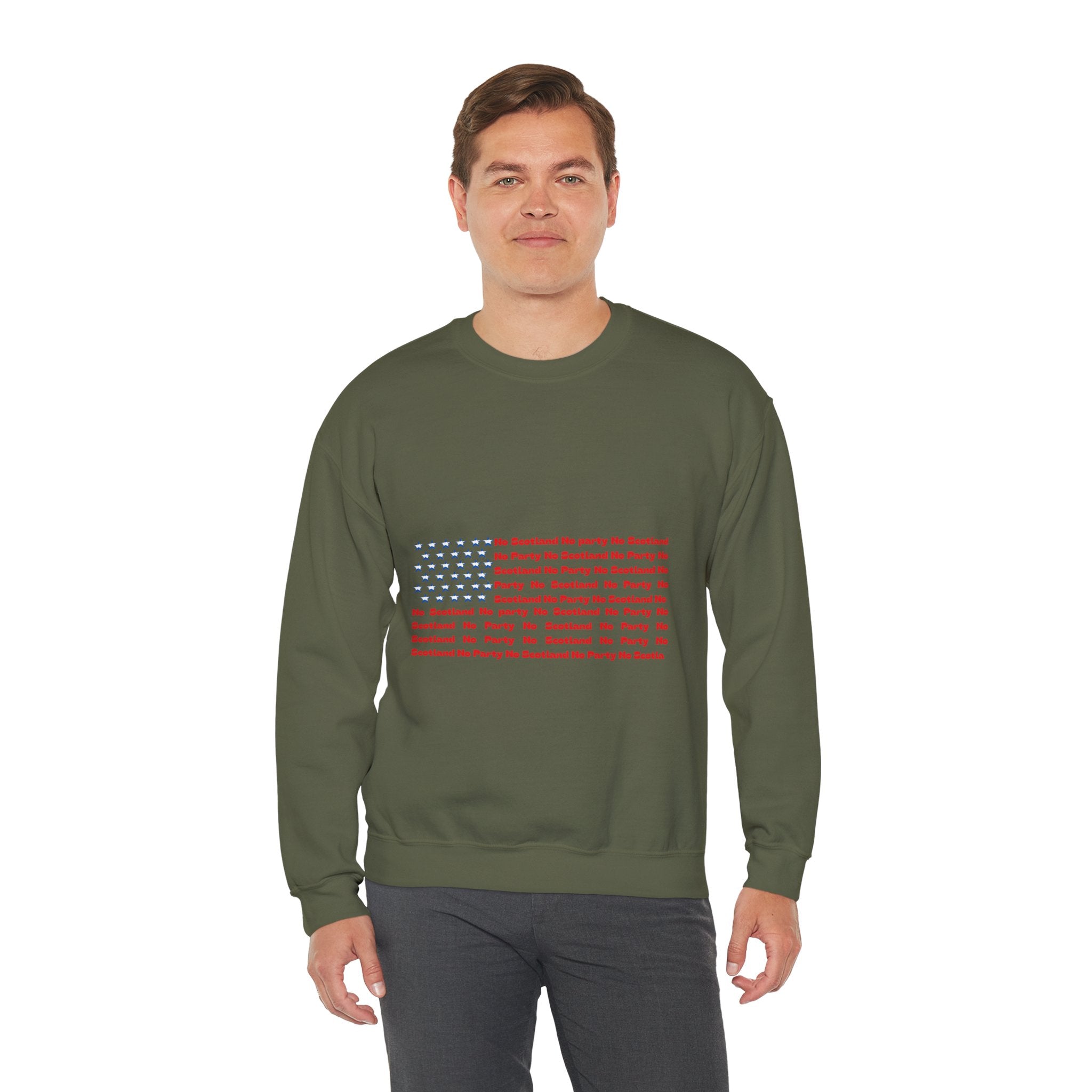 Scottish Football Saltires American Flag Crewneck Sweatshirt — Song Lyric Design