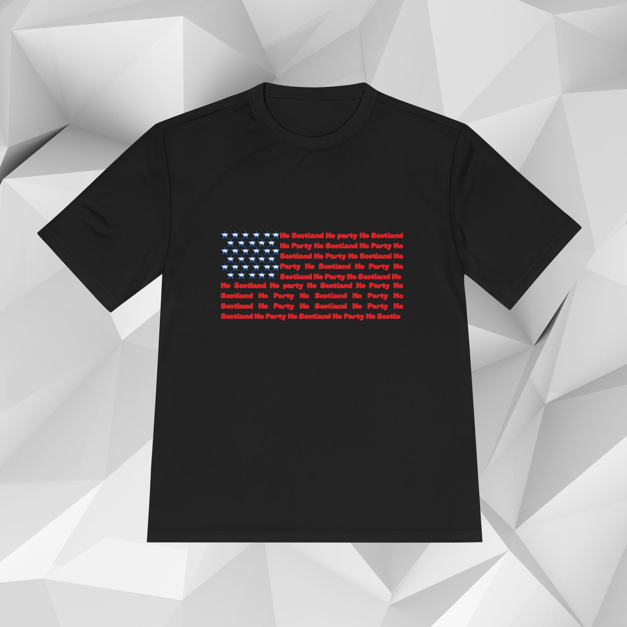 Scotland No Party American Flag Tee — Saltires Pattern
