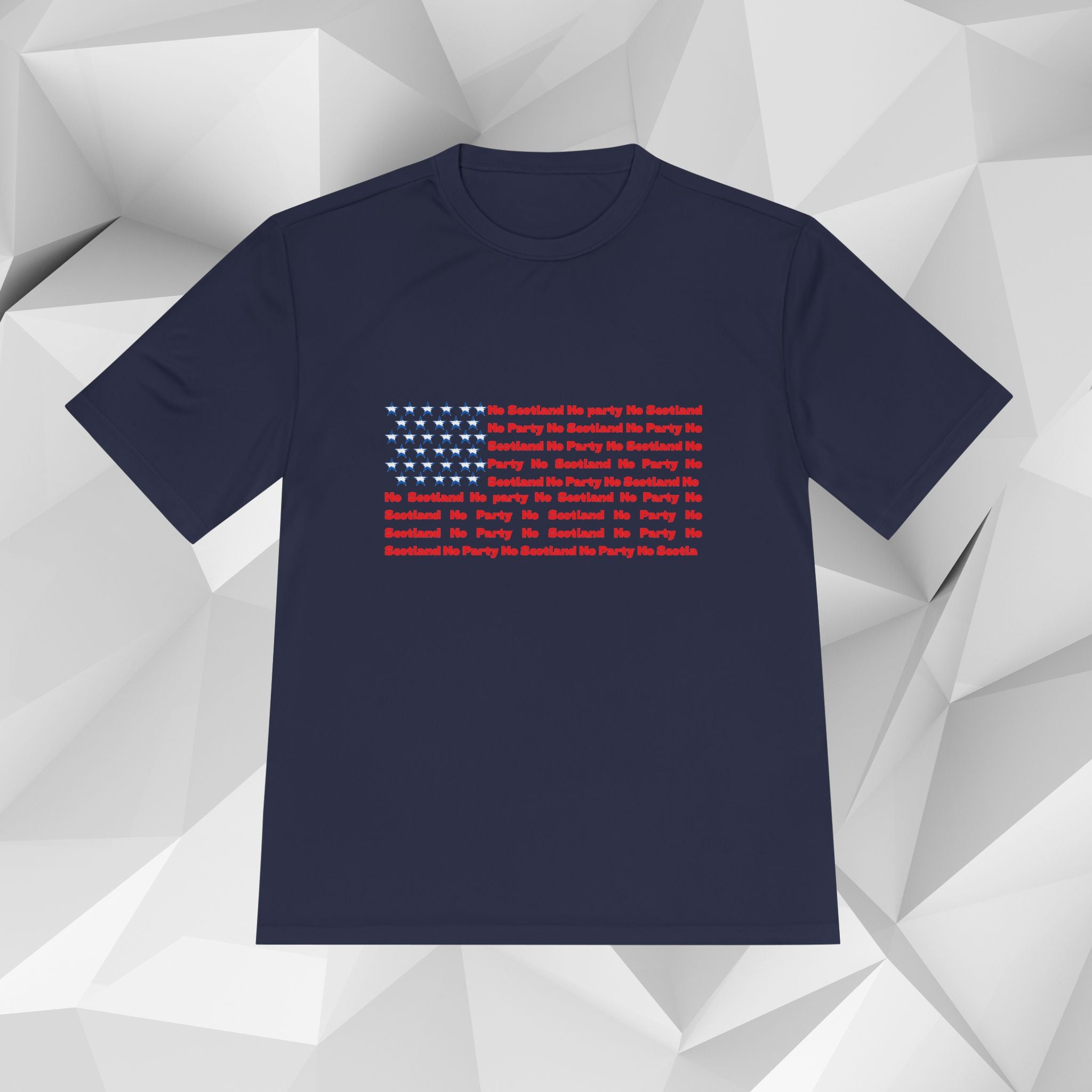 Scotland No Party American Flag Tee — Saltires Pattern