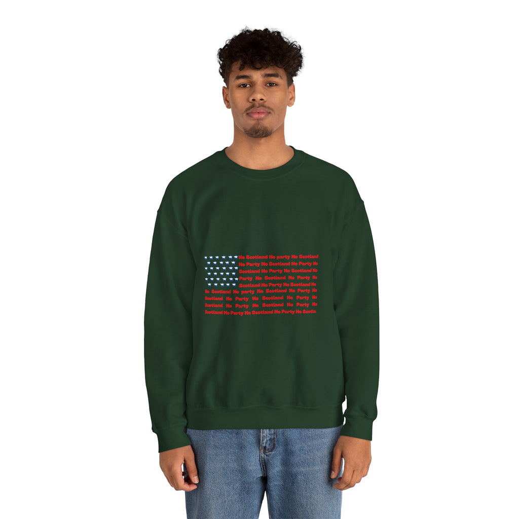 Scottish Football Saltires American Flag Crewneck Sweatshirt — Song Lyric Design