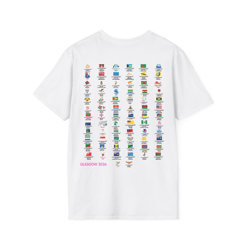 Pin Me! Glasgow 2026 T-Shirt — Collector’s Pin Flag Tee