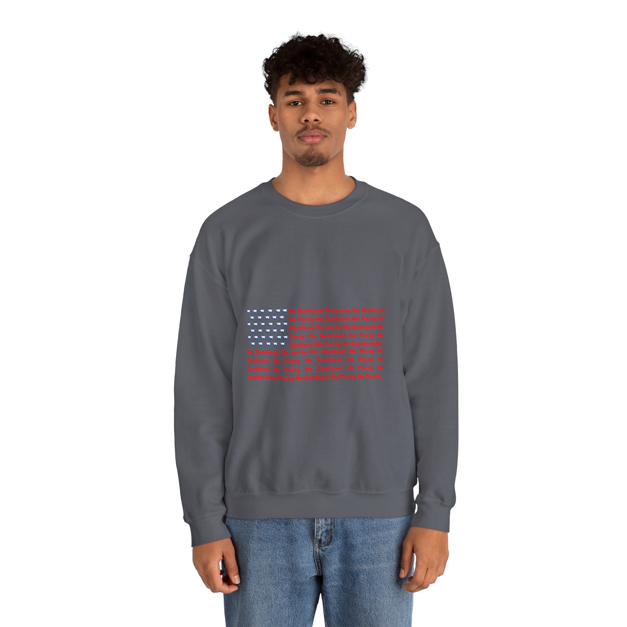 Scottish Football Saltires American Flag Crewneck Sweatshirt — Song Lyric Design