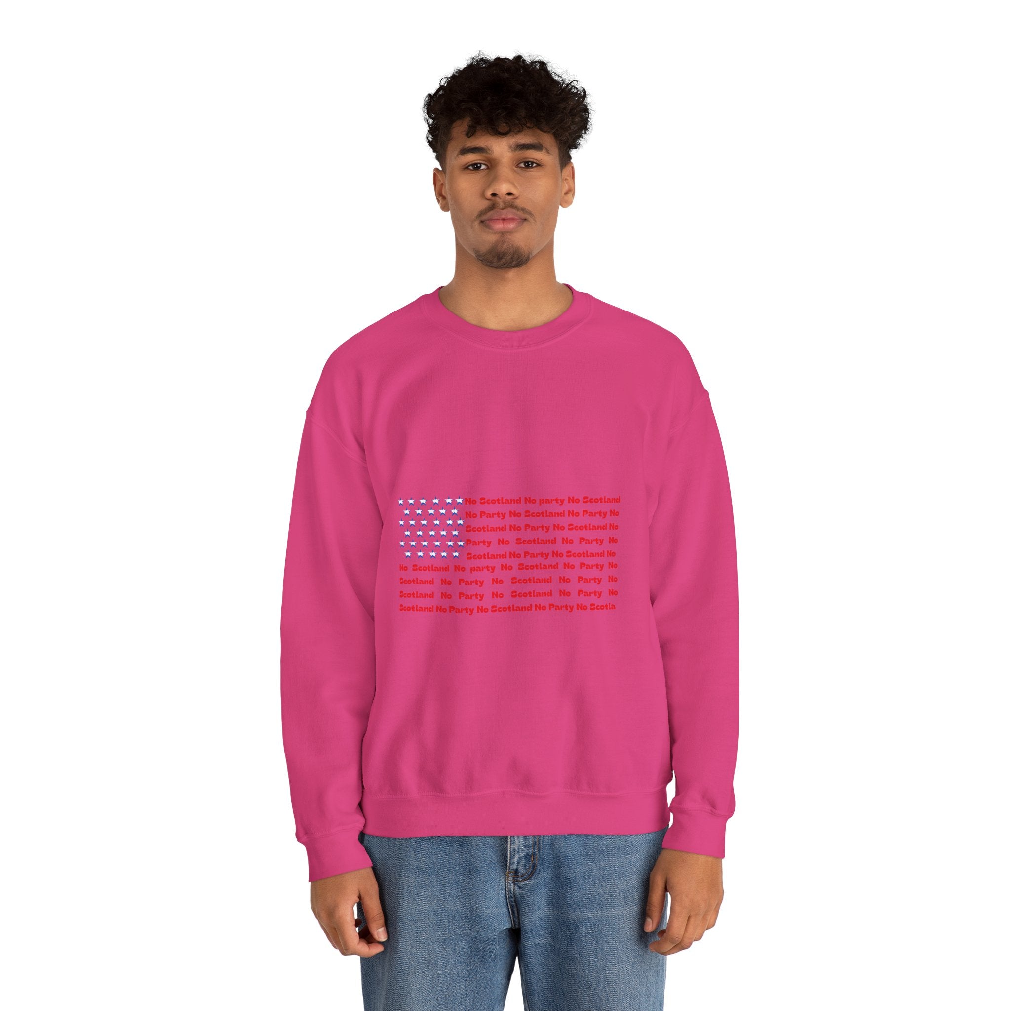 Scottish Football Saltires American Flag Crewneck Sweatshirt — Song Lyric Design