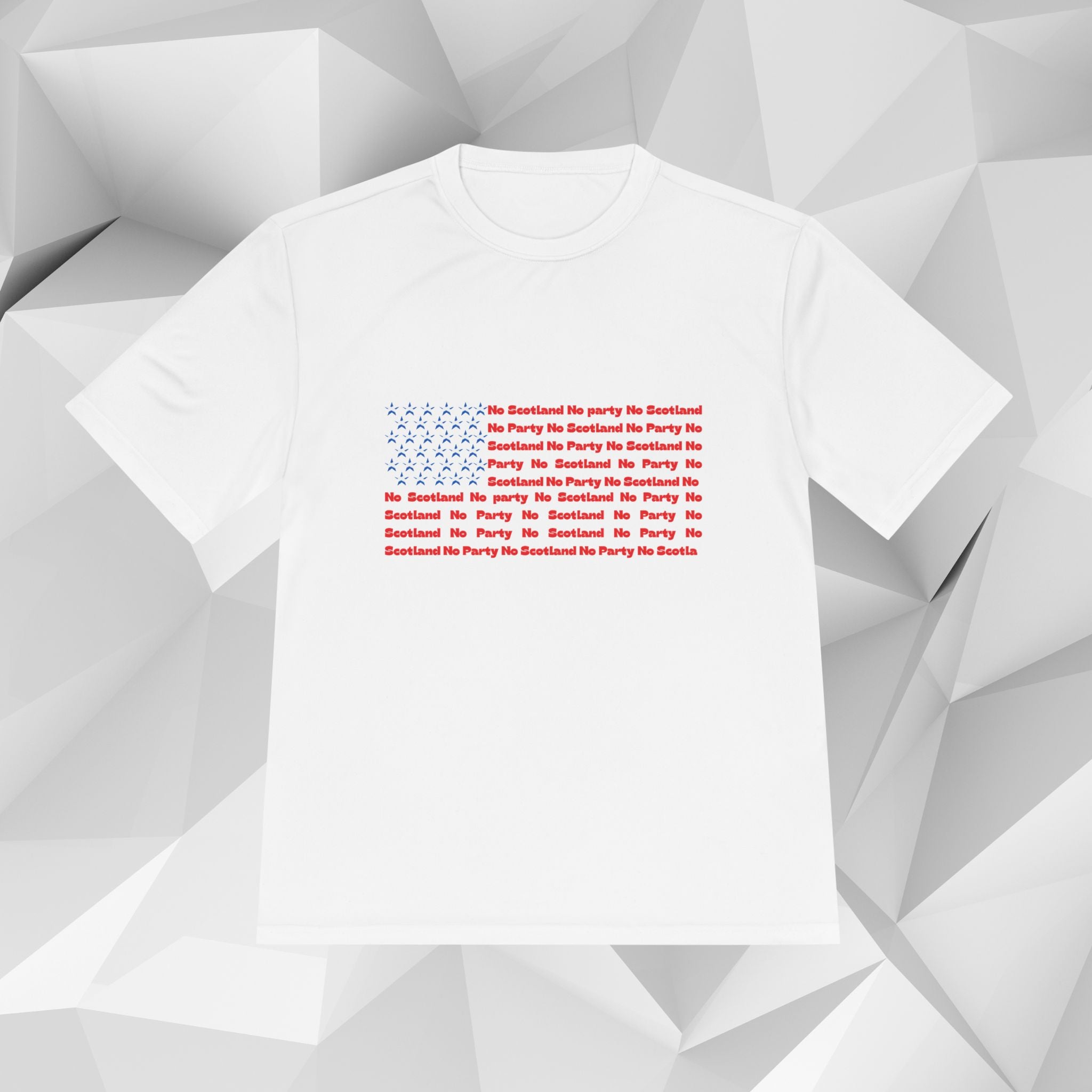 Scotland No Party American Flag Tee — Saltires Pattern