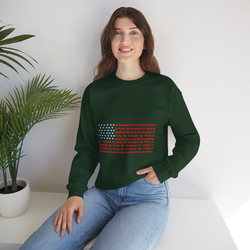 Scottish Football Saltires American Flag Crewneck Sweatshirt — Song Lyric Design
