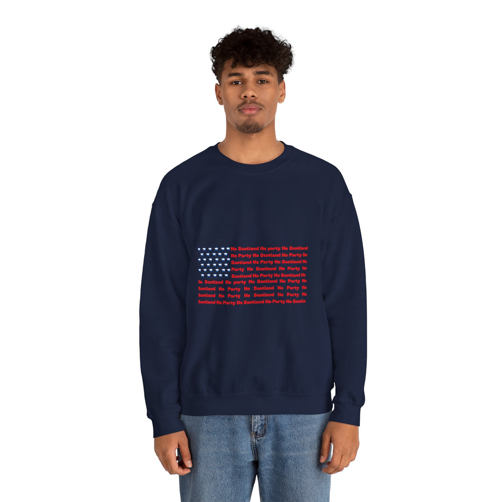Scottish Football Saltires American Flag Crewneck Sweatshirt — Song Lyric Design