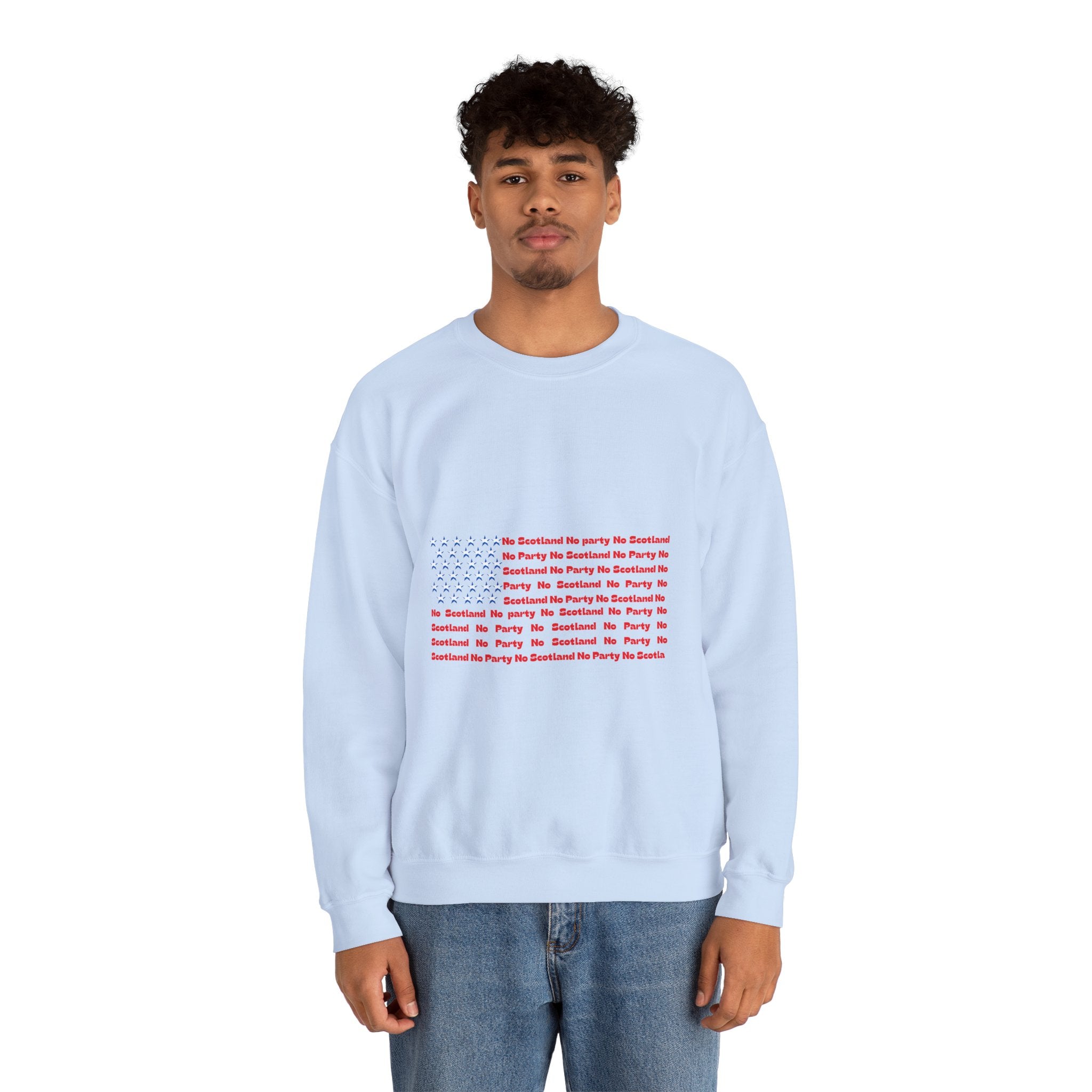 Scottish Football Saltires American Flag Crewneck Sweatshirt — Song Lyric Design