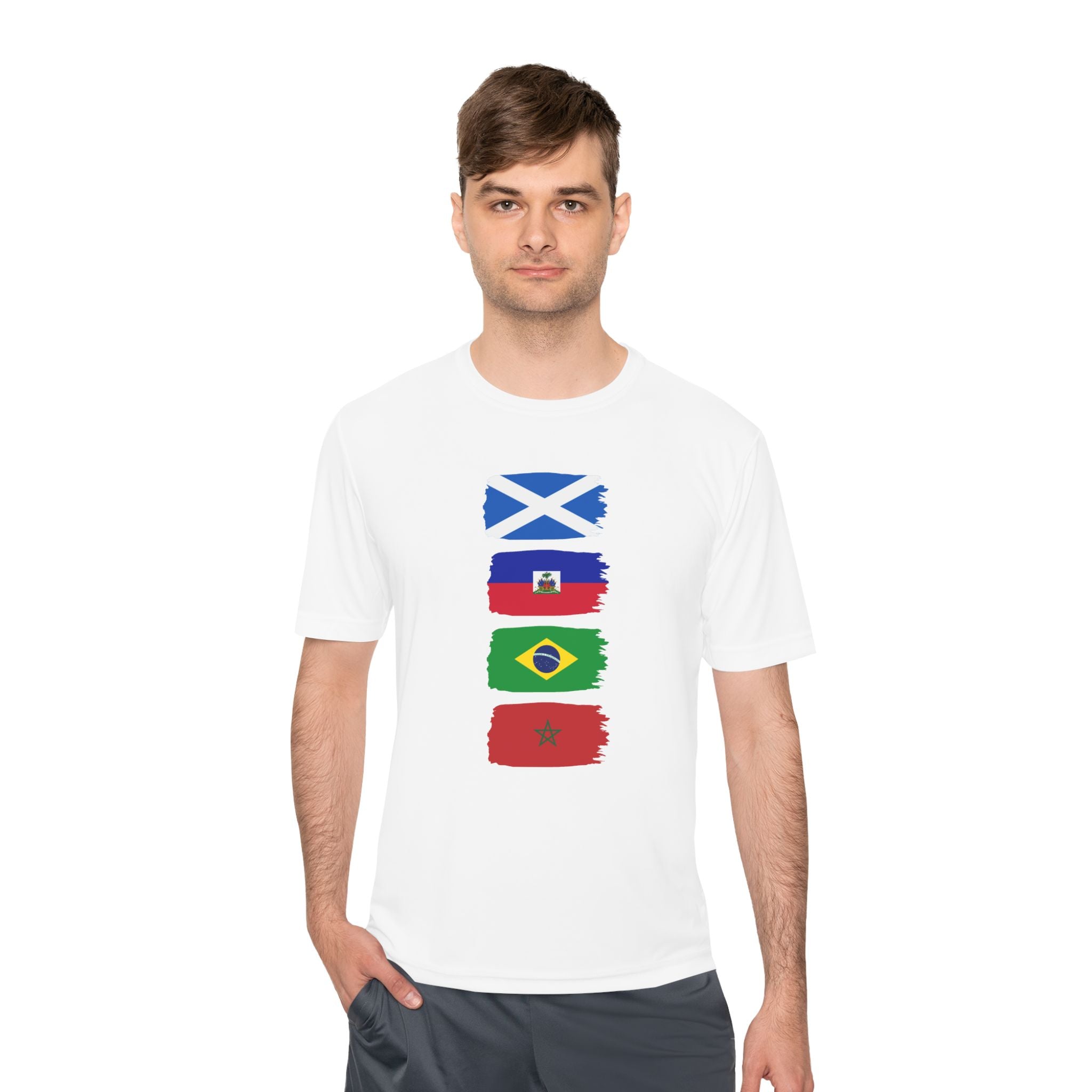 Scotland World Cup Group Flags Tee — Four Nations Soccer T‑Shirt