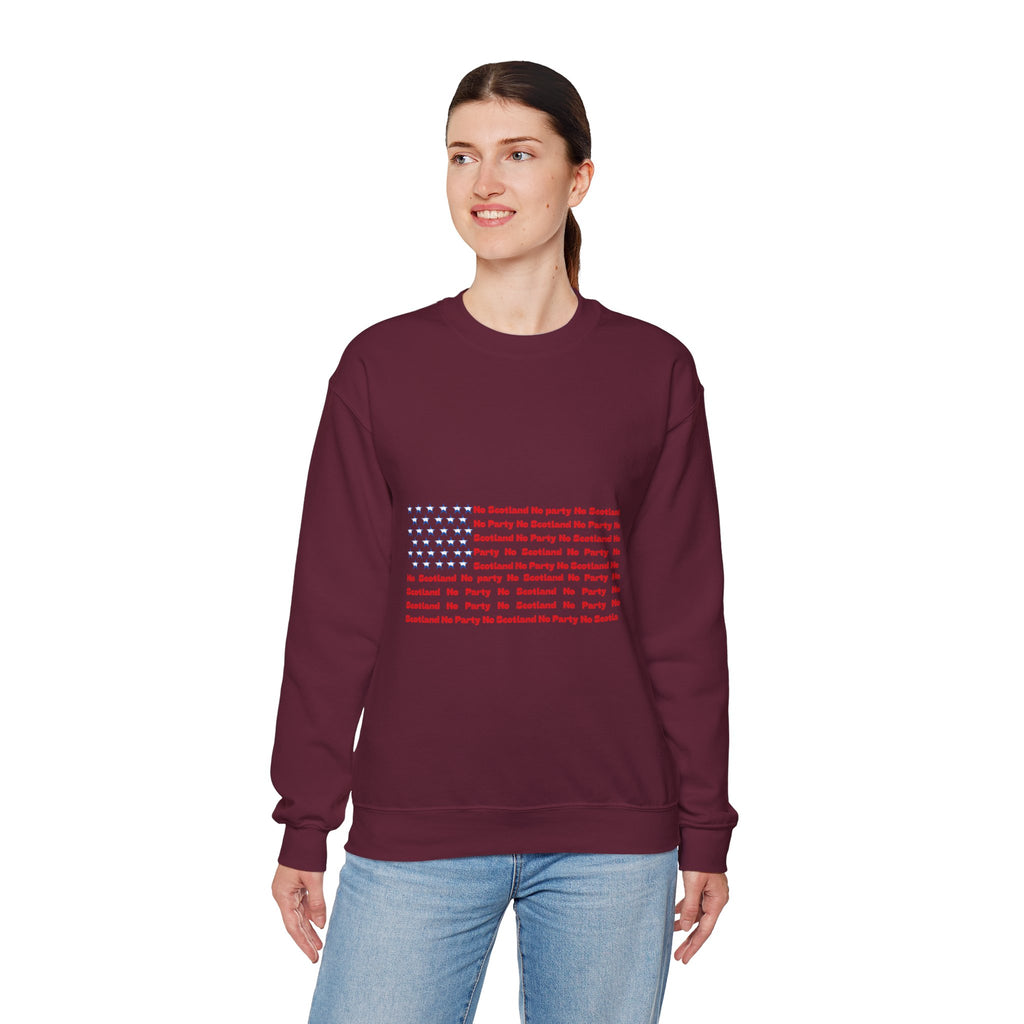 Scottish Football Saltires American Flag Crewneck Sweatshirt — Song Lyric Design